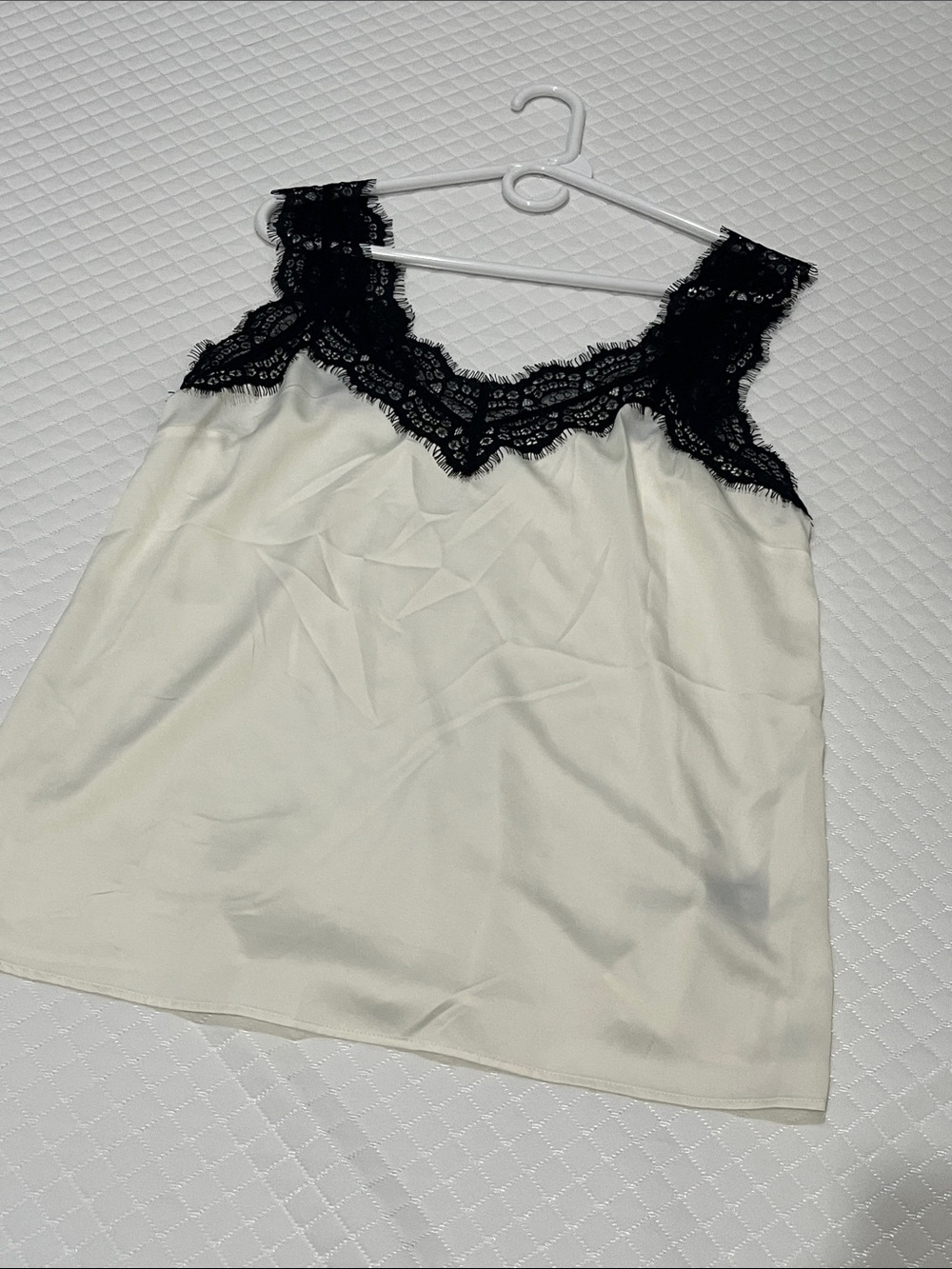 Boston Proper Lace Trim Satin Cami Size M